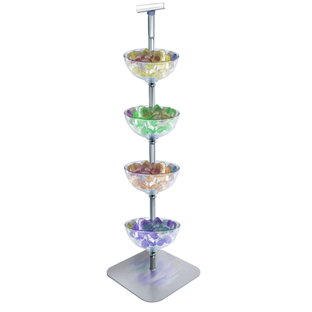 Azar Displays Four-Tiered 12" Bowl Floor Display 751204